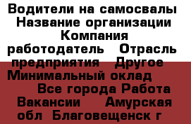 Водители на самосвалы › Название организации ­ Компания-работодатель › Отрасль предприятия ­ Другое › Минимальный оклад ­ 45 000 - Все города Работа » Вакансии   . Амурская обл.,Благовещенск г.